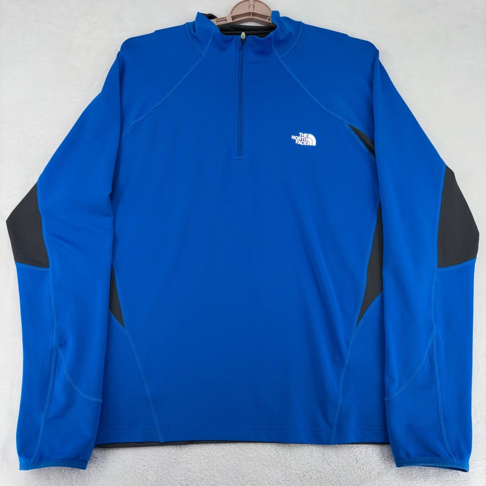 The North Face Flight Series Mens XXL Blue 1/4 Zip Running Pullover Shirt